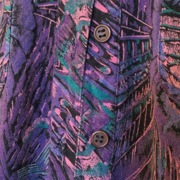 Vintage Abstract Print Button Up - Picture 3 of 6